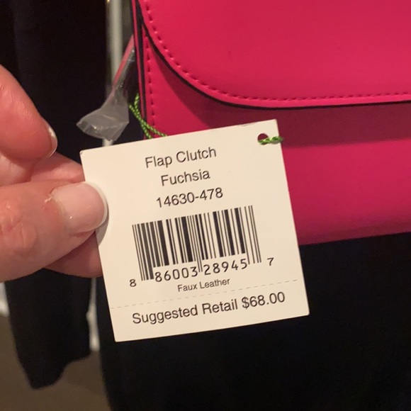 Brand new w tags Vera Bradley flap clutch fuchsia - Picture 6 of 10